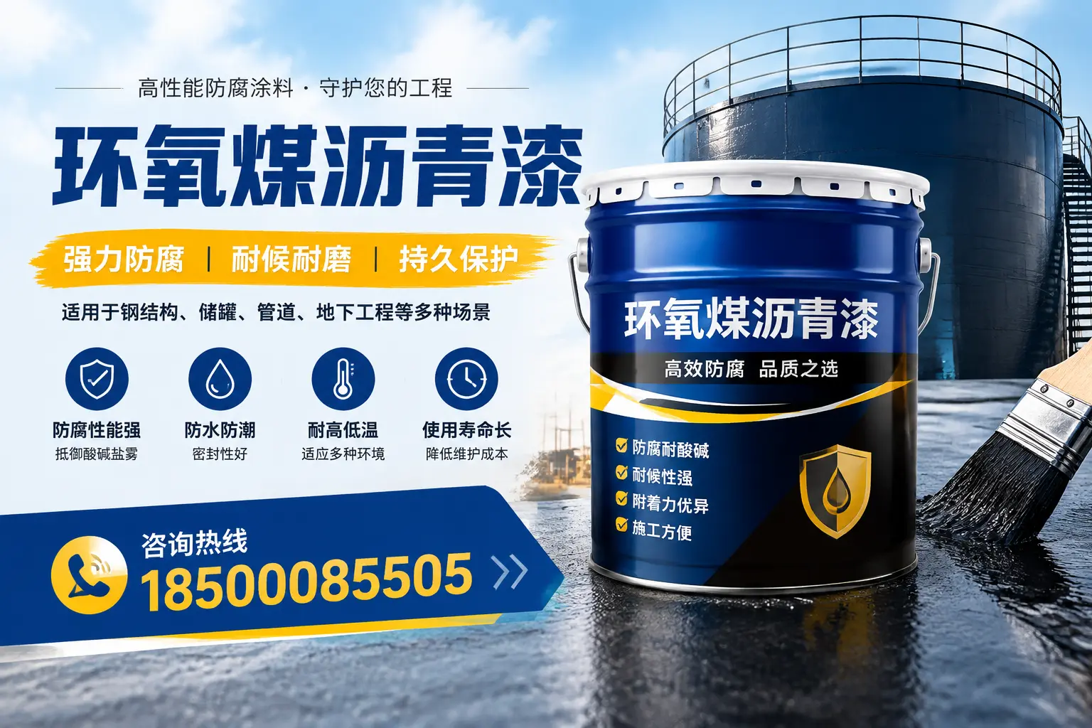 环氧煤沥青漆在工业中的应用，栖霞企业的选择
